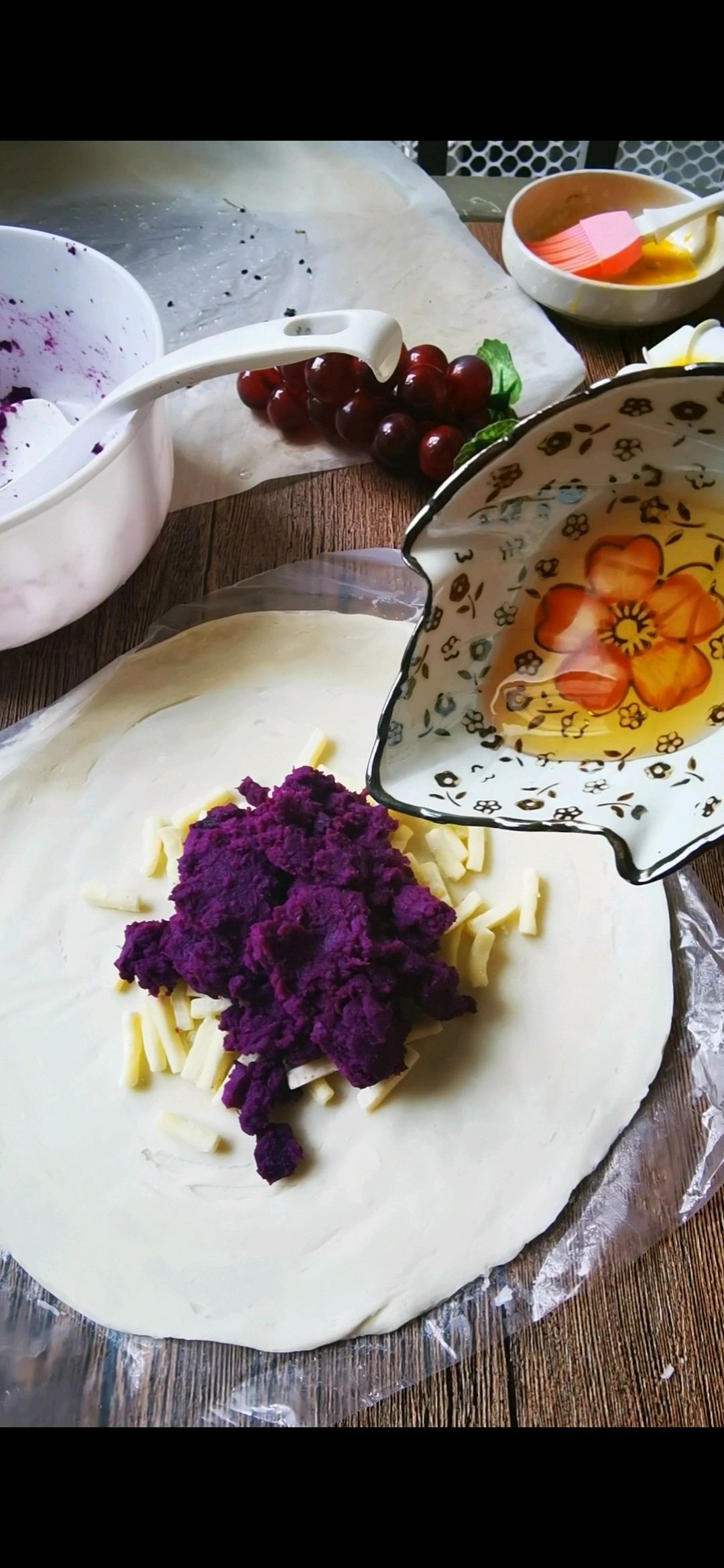 一口就爆浆的芝士紫薯饼，超满足！_哔哩哔哩_bilibili