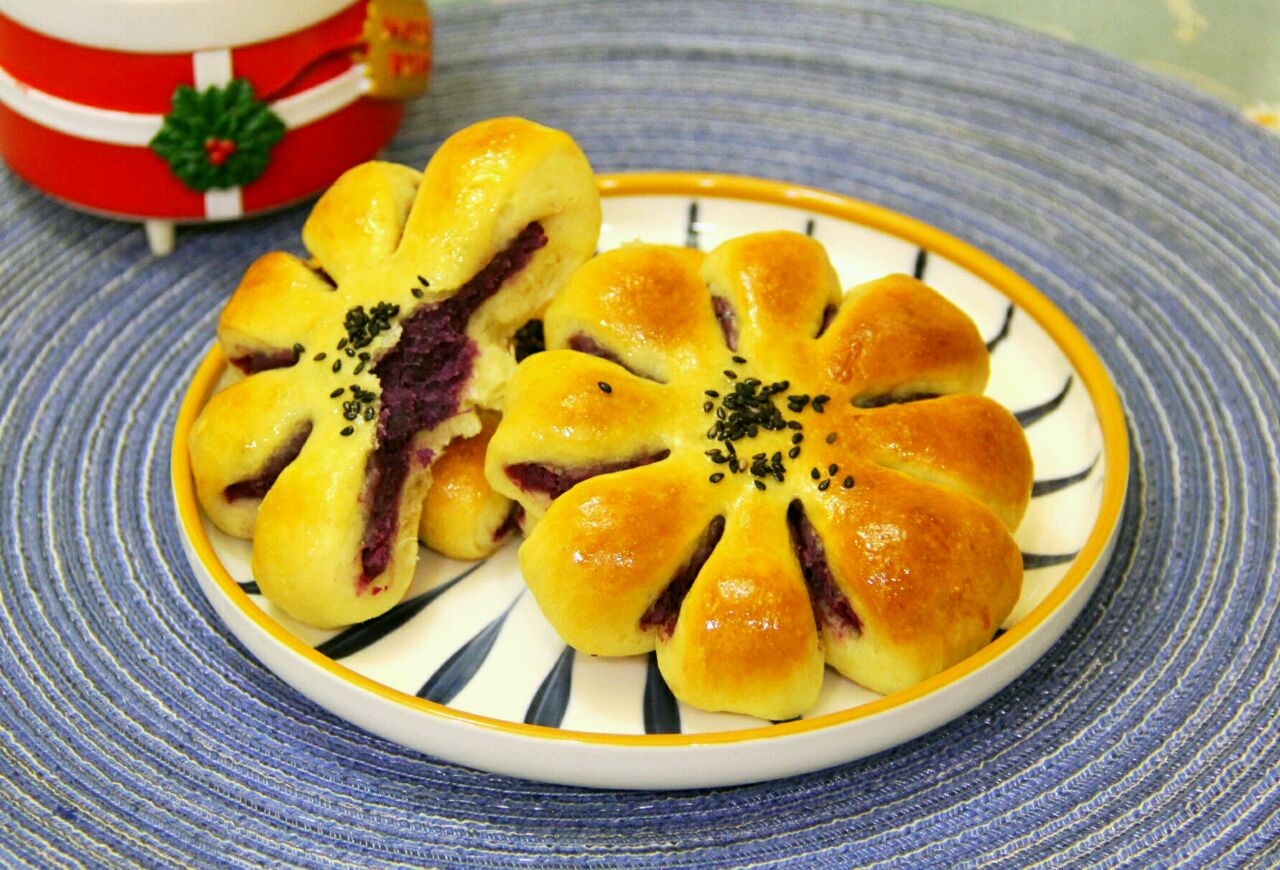紫薯面包圈的做法步骤图，紫薯面包圈怎么做好吃 - 君之博客|阳光烘站